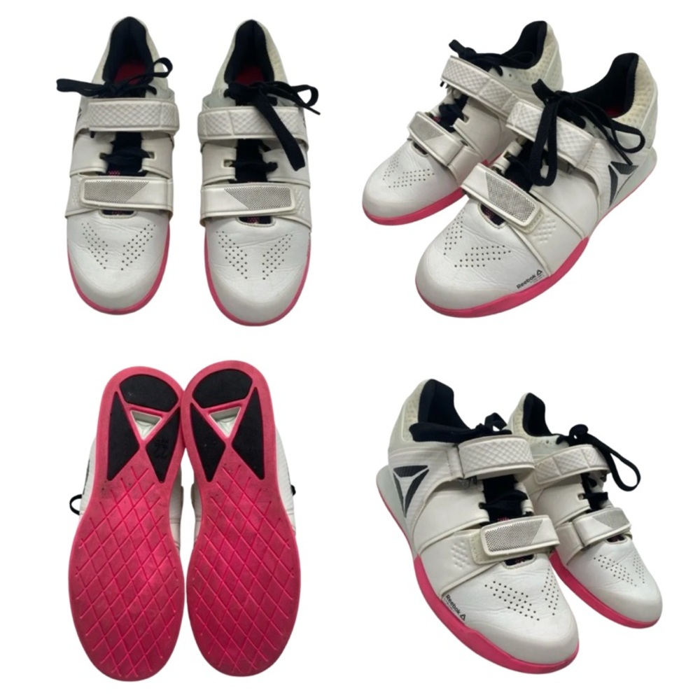 Reebok Legacy Lifter, Women's White/Pink Weightlifting Shoes